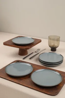 Obrázok produktu pre Hermia Concept, MOD15DUS6730P01, Súprava tanierov (6 kusov), 100 % PORCELÁN, sivá, 15 x 21 x 15 cm