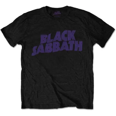 Produktbild von Black Sabbath Wavy Logo Vintage Black L T-Shirt