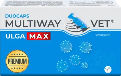 Obrázok produktu pre JM SANTE Multiway Vet Duocaps Ulga Max - kapsuly s odvíjateľným uzáverom na zmiernenie stresu a nepohodlia u psov a mačiek – 60 ks.