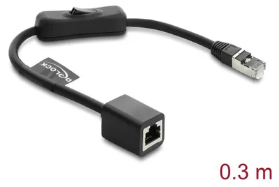 Productafbeelding van DELOCK 81563, 0,3 meter, Cat6, F/UTP (FTP), RJ-45, RJ-45, zwart