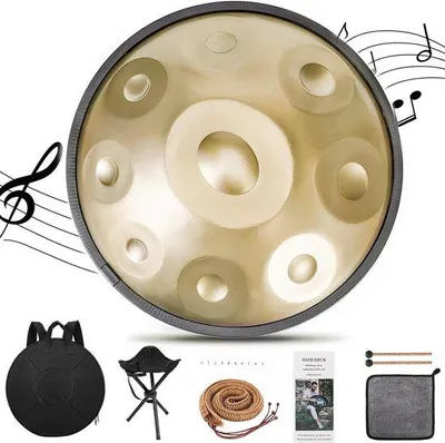 Produktbild von Handpan Drum 18 Zoll G-Moll 9 Töne - Gold