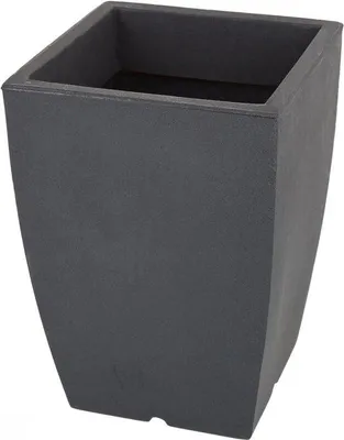 Zdjęcie produktu dla Doniczka ogrodowa – ok. 40 x 40 x 53 cm – tworzywo sztuczne w kolorze antracytowym – duży rozmiar