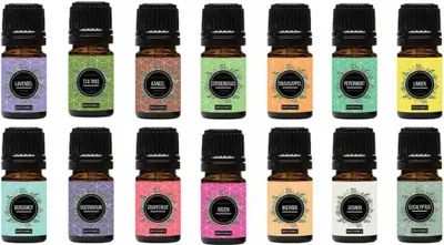 Produktbild von SensaHome Ätherische Öle von 14 Stück – 100 % rein und natürlich – geeignet für Aromadiffusor – Set mit ätherischen Ölen