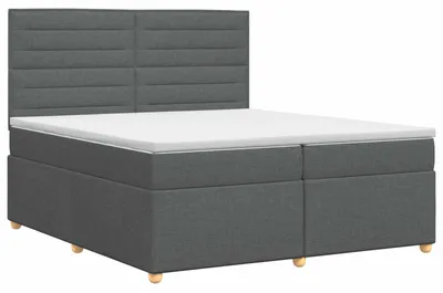 Obrázok produktu pre vidaXL Box spring posteľ s matracom tmavo šedá 200 x 200 cm látka