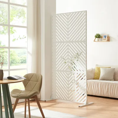 Obrázok produktu pre Vnútorná deliaca stena "Kekan" z pozinkovanej ocele 200 x 100 x 50 cm biela