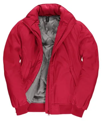 Produktbild von B&C - Bomberjacke für Damen FK2512 (XXL) (Rot/Warmes Grau)