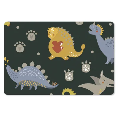 Produktbild von MuchoWow® Mauspad Mousepad Dino - Kinder - Schnittmuster - Jungen - Mädchen - Dinosaurier 27x18 cm - Mousepads - Maus Mat - Pad - Mausunterlage - Büroartikel - Desk Matten