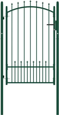 Produktbild von Zauntor Emmen mit Spikes Stahl 104 x 117 cm Grün