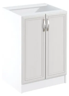 Produktbild von Unterschrank SILVARA mit zwei Türen – Breite 60 cm, Kiefernholz/Weiß