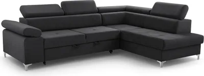 Produktbild von Ecksofa Sofa Couch Schlaffunktion Bettkasten 280cm/80cm/205cm graphit MADRYT Polstermöbel (VENA 20) GRAPHIT RECHTS