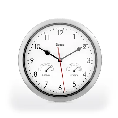 Produktbild von Quarzwanduhr mit Klimastation