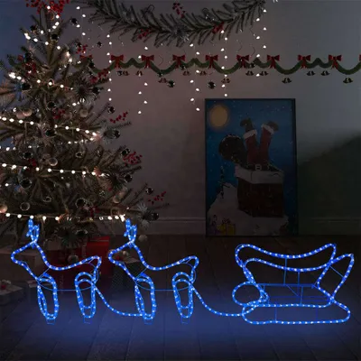 Produktbild von vidaXL Dekoracja świąteczna renifer i sanie zewnętrzne 576 LED
