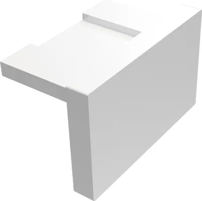 Produktbild von Interdeco Endstücke / Endkappen für Gardinengardinen Weiß, Typ Primax (1-/2-läufig), Pack. 2 Stück