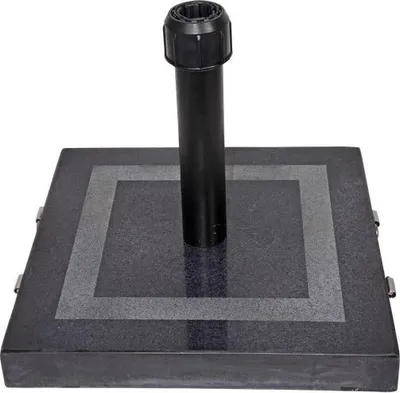Obrázek produktu pro Čtvercový žulový stojan na slunečník - 45x45cm - 30kg - antracit - s dekorem