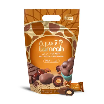 Zdjęcie produktu dla Tamrah Daktyle z Migdałem w Mlecznej Czekoladzie 500 g