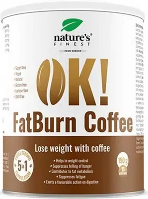 Produktbild von OK! FATBURN Coffee Drink Mix – Instant Funktionskaffee Getränk mit Guarana & L-Carnitin, 150 g