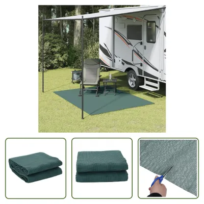 Image de Tapis de camping The Living Store, vert, 2,5 x 2 m