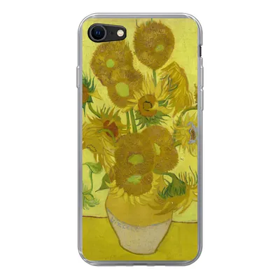 Produktbild von MuchoWow® Handyhülle Schutzhülle Hülle für iPhone SE 2022 Sonnenblumen - Vincent van Gogh Silikon Softcase Handy Hülle - Schutzhülle