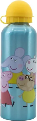 Zdjęcie produktu dla Aluminiowa butelka do picia Peppa Pig Distorsion 530 ml - idealna dla fanów