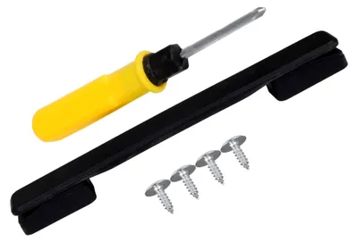 Produktbild von 19,8 cm flexibler Koffergriff, Tragegurt, Griffteil, 19,8 cm, Schwarz, B115, mit Schrauben