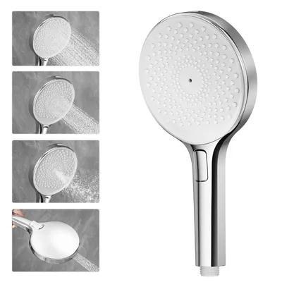 Produktbild von DERW Duschköpfe, Hochdruck Handbrause mit 4 Strahlarten, Duschkopf Handbrause mit Strahl Funktionen und Massagefunktion, Wassersparend