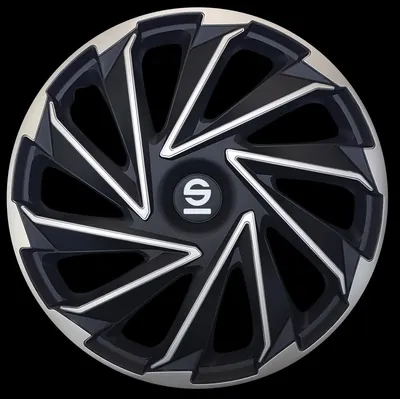 Produktbild von 15" Zoll Radkappen Silber Schwarz Radzierblenden Radblenden SPC1580SVBK SPARCO