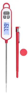 Obrázek produktu pro Digitální sonda na maso z nerezové oceli, měření teploty potravin a vody, přenosná, pro vaření v kuchyni, s LED podsvícením