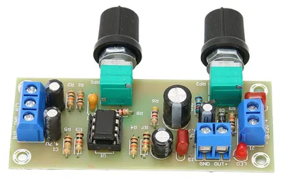 Produktbild von Subwoofer-Vorverstärkerplatine Einzelversorgungs-Tiefpassfilterplatinen mit LED-Anzeigen DC10-24V