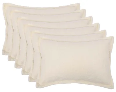 Produktbild von vidaXL Kissenbezug 6 pcs HOUTEN Creme 50 x 70 cm Bouclé