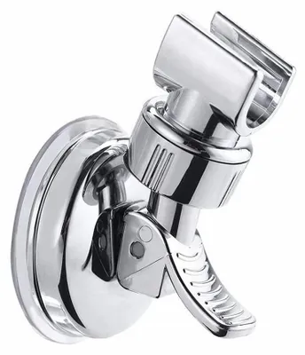 Produktbild von Duschkopfhalterung - Handbrausehalterung mit Saugnapf - Abnehmbare, verstellbare Duschkopfhalterung - Wandhalterung für Dusche - Mit Saugnapf - Silberfarben