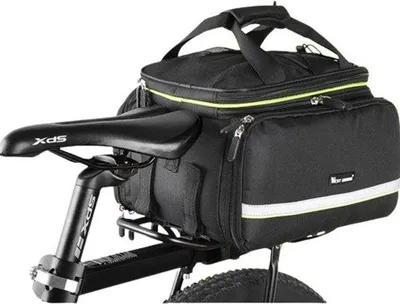 Productafbeelding van CarryQuest® - Fiets tas, waterdicht, 35 liter, met regenhoes, zwart