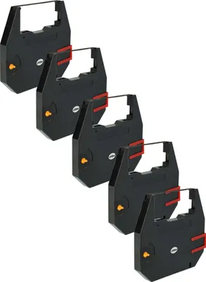 Produktbild von vhbw 5x Farbband Schriftband kompatibel mit Robotron Erika 6030 I, 6000 I Nadeldrucker, Bondrucker - Carbonband, Schwarz