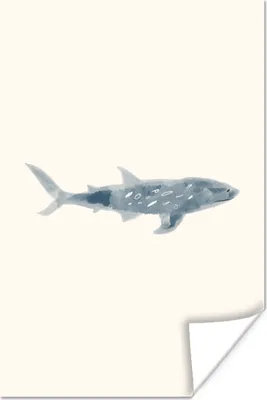 Produktbild von MuchoWow® Poster Meerestiere - Meer - Wasserfarben 120x180 cm - Kunstposter