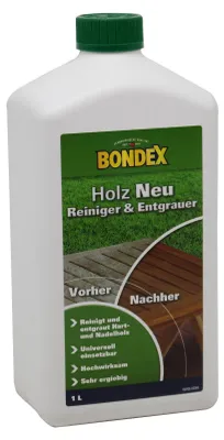 Produktbild von 1 Liter Bondex Holz Neu "aus alt mach neu" Holz Entgrauer Holzreiniger