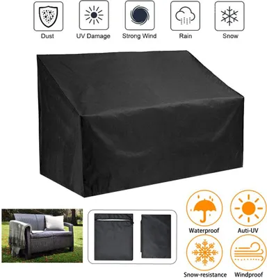 Obrázek produktu pro Obal na zahradní lavici 134x66x89cm Ochranný kryt odolný proti povětrnostním vlivům 2 místná lavice Zahradní nábytek plachta