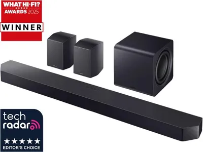 Obrázek produktu pro Samsung Q-series HW-Q990F, 11.1.4 kanály/kanálů, 41 W, Dolby Atmos, Dolby Digital 5.1, Dolby Digital Plus, Dolby TrueHD, Game Pro, 19 W, Aktivní subwoofer
