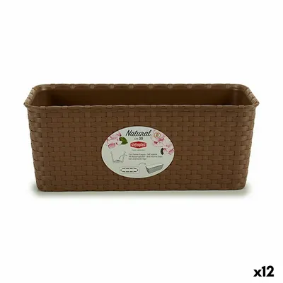 Image de Bac à fleurs Stefanplast Marron PVC 13 x 11 x 28,5 cm (12 pièces)