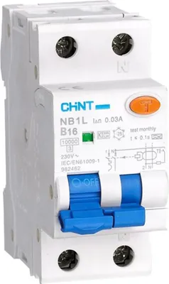 Obrázok produktu pre Prúdový chránič CHINT ''NB1L'', 2-pólový, 16A