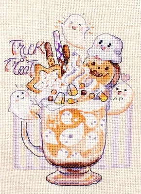 Produktbild von Letistitch "Trick or Treat Cup" Kreuzstich-Stickset, 17x13cm