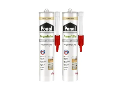 Produktbild von Ponal Fugenfüller Parkett & Laminat, Fugenmasse, Kartusche, Ahorn/Birke, 2x280ml