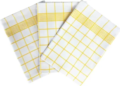 Zdjęcie produktu dla Ściereczka Negativ Egipska bawełna 50x70 cm biała/żółta 3 szt.