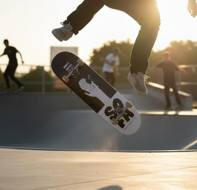 Image de Planche de Skate – 8.5" – Ecololo-4 – Deck Noir – Sofa Skateboards
