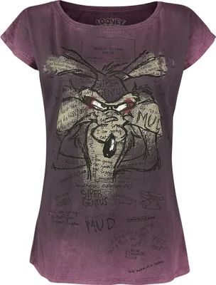 Produktbild von Looney Tunes T-Shirt Damen Wile E. Coyote - Genius lila S