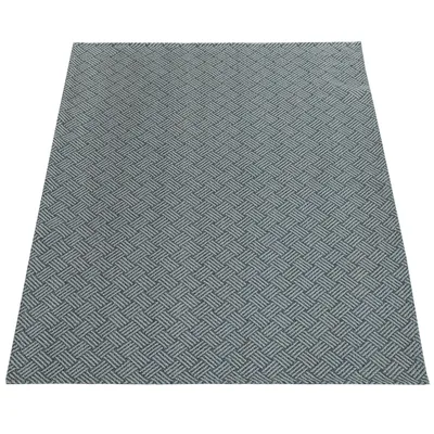 Produktbild von Teppich Wohnzimmer Esszimmer Küche Flecht Web Muster Modern Grau Grösse 120x160 cm