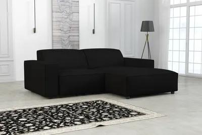 Produktbild von Emoebel24 Ecksofa L-form Lucas 204x166x70 cm  Schwarz