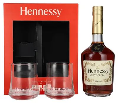 Produktbild von Hennessy Very Special Cognac 40% Vol. 0,7l in Geschenkbox mit 2 Gläsern