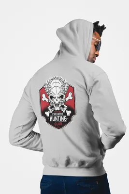 Produktbild von D&B Uni Hoodie ZIPMO00097 Predator HellGrau-Größe 2XL