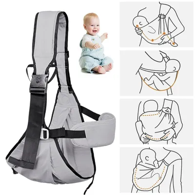 Produktbild von Babytrage Verstellbar Toddler Carrier Neugeborene Hüfttrage Tragegurt Tragehilfe