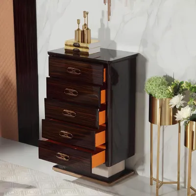 Produktbild von Designer Hoch Schrank Kommode Kommoden Luxus Schränke Side Low Board Edel Holz