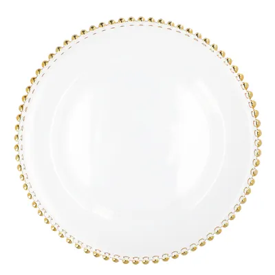 Zdjęcie produktu dla HOMLA Talerz GOLDEN BALLS szklany 33 cm